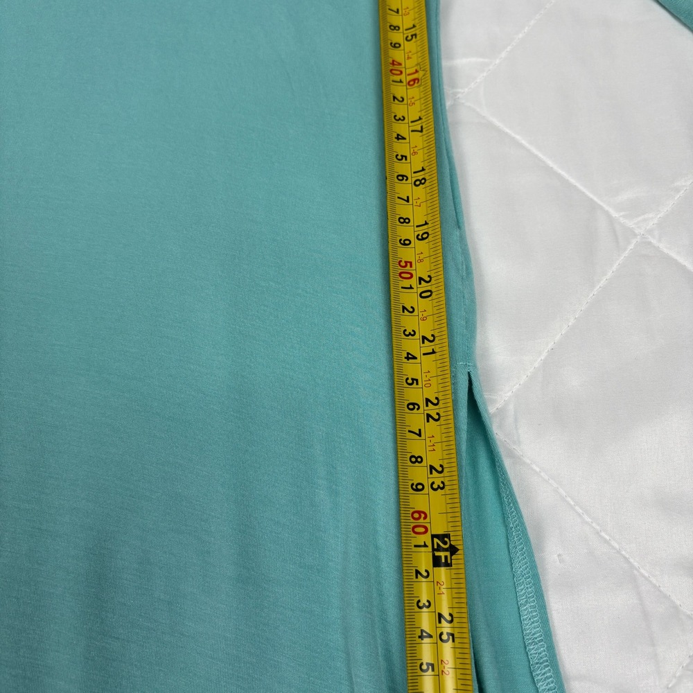 PrAna Asymmetrical‎ Tunic Top Womens M Teal Open Back Long Sleeve - Picture 10 of 11